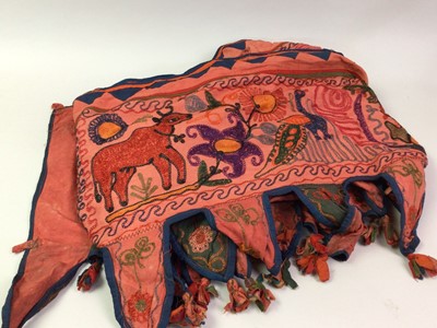 Lot 641 - TWO INDIAN WALL HANGINGS