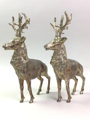 Lot 687 - PAIR OF MODERNIST DEER FIGURES