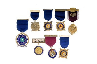 Lot 1706 - TWO NINE CARAT GOLD BOWLING MEDALS, THOMAS J. MORTON