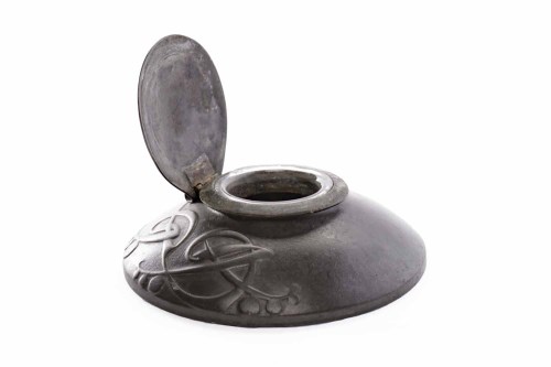 Lot 829 - LIBERTY & CO ENGLISH PEWTER INKWELL after the...