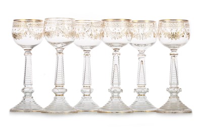 Lot 1519 - GROUP OF SIX HOCK GLASSES