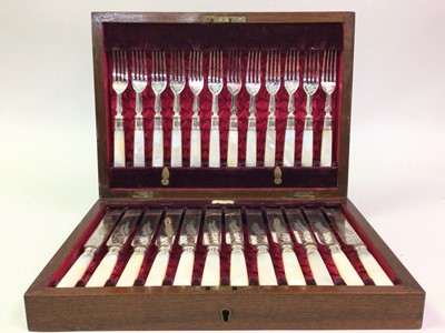 Lot 711 - WALKER & HALL SUITE OF SILVER PLATED CUTLERY