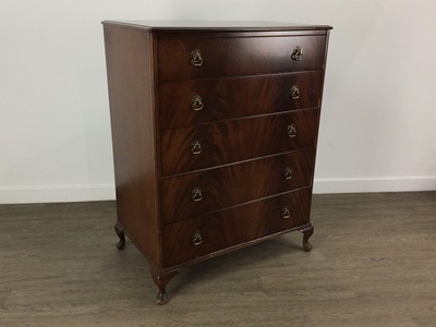 Lot 718 - WALNUT CHEST OF DRAWERS