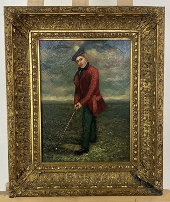 Lot 1712 - SCOTTISH SCHOOL, PORTRAIT OF A GOLFER