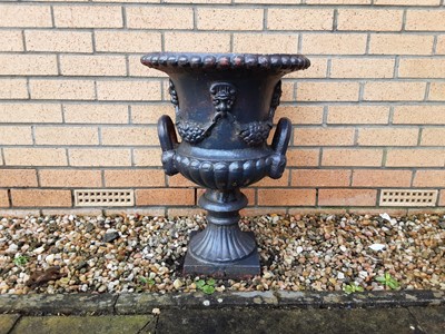 Lot 300A - CAST IRON CLASSICAL GARDEN CAMPANA URN