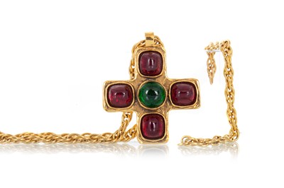 Lot 1077 - CHANEL, GRIPOIX BYZANTINE STYLE PENDANT