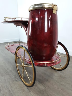 Lot 511 - ALDO TURA (ITALIAN, 1909-1963), SMOKING PIPE DRINKS TROLLEY