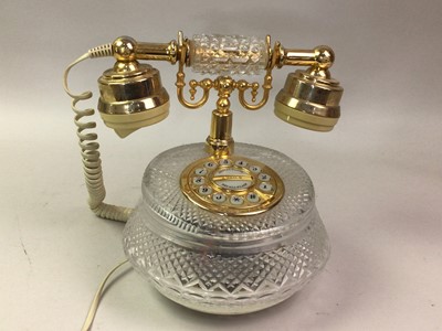 Lot 77 - TWO CRYSTAL TELEPHONES