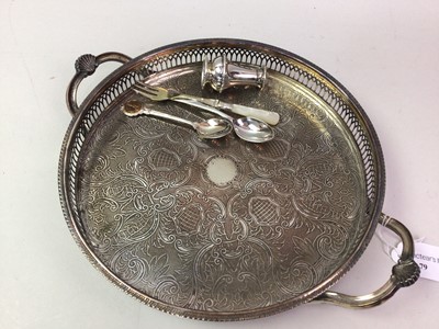 Lot 79 - THREE SILVER PLATED GALLERY TRAYS