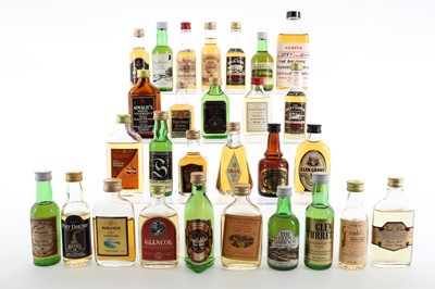 Lot 49 - 28 ASSORTED WHISKY MINIATURES INCLUDING SPRINGBANK 12 YEAR OLD