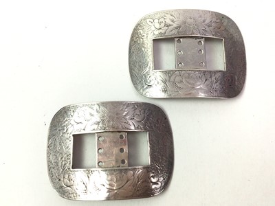 Lot 37 - PAIR OF UNMARKED SHOE BUCKLES