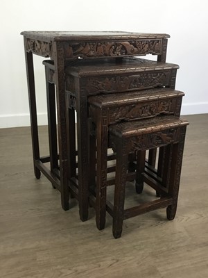 Lot 26 - NEST OF FOUR CHINESE OCCASIONAL TABLES