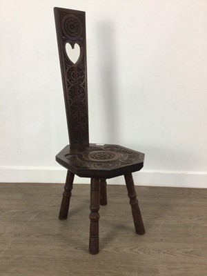 Lot 87 - STAINED WOOD SPINNING CHAIR