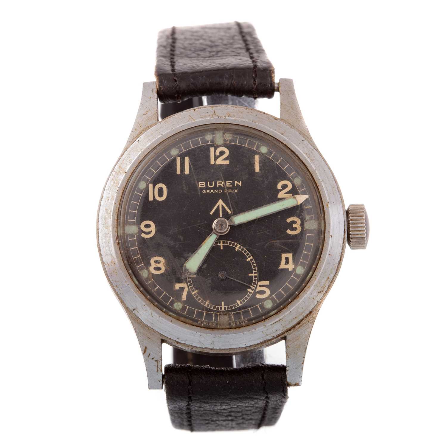 Lot 805 - WWII DIRTY DOZEN BUREN GRAND PRIX MILITARY WATCH