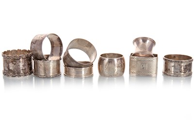 Lot 1033 - GROUP OF NAPKIN RINGS