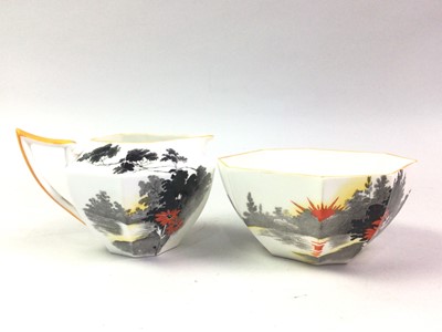 Lot 139 - SHELLEY SUNSET AND FLOWERS PART TEA SERVICE