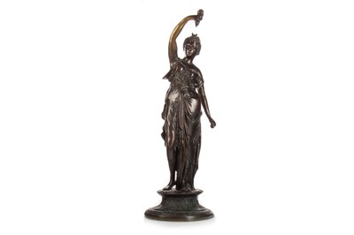 Lot 1253 - FEMALE BRONZE FIGURE