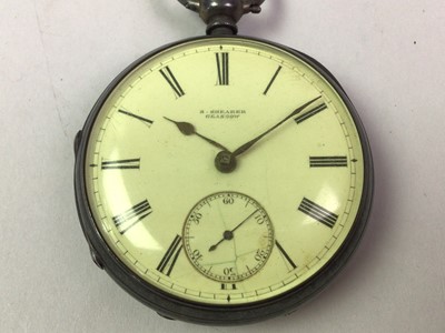 Lot 261 - SILVER CASED OPEN FACE POCKET WATCH