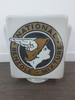 Lot 521 - NATIONAL BENZOLE MICTURE GLASS PETROL PUMP GLOBE