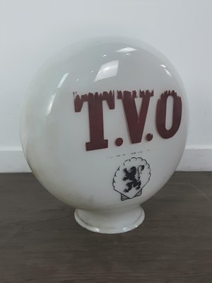 Lot 522 - T.V.O GLASS PETROL PUMP GLOBE