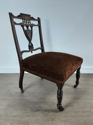 Lot 267 - VICTORIAN DRAWING ROOM ARMCHAIR