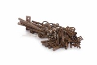 Lot 879 - LOT OF VICTORIAN AND LATER IRON KEYS held...
