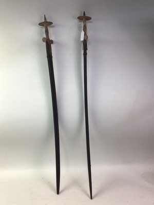 Lot 356 - TWO INDIAN TULWAR SWORDS