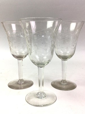 Lot 291 - SET OF GLASS CHAMPAGNE COUPES