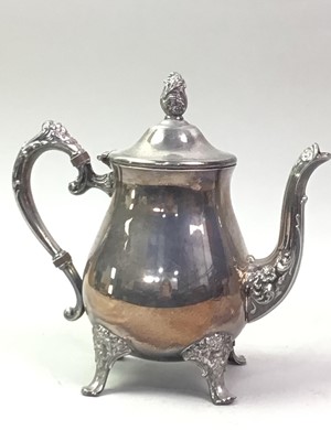 Lot 340 - FOUR PIECE SILVER PLATED TEA SERVICE