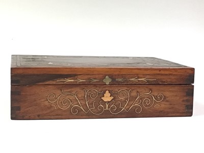 Lot 343 - MAHOGANY JEWELLERY BOX