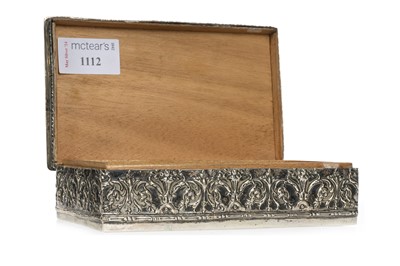 Lot 1112 - CONTINENTAL SILVER CIGARETTE BOX