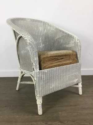 Lot 338 - LLOYD LOOM WICKER ARMCHAIR