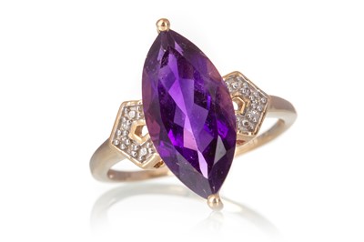 Lot 682 - AMETHYST PENDANT AND RING