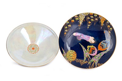 Lot 528 - CARLTON WARE, ART DECO PEDESTAL BOWL AND COVER