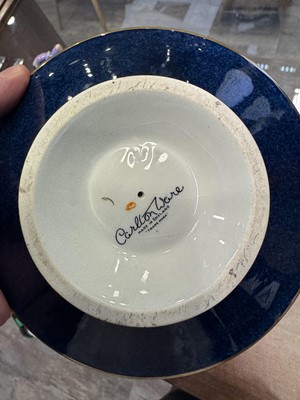 Lot 528 - CARLTON WARE, ART DECO PEDESTAL BOWL AND COVER