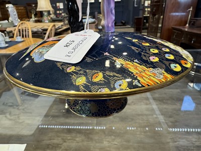 Lot 528 - CARLTON WARE, ART DECO PEDESTAL BOWL AND COVER