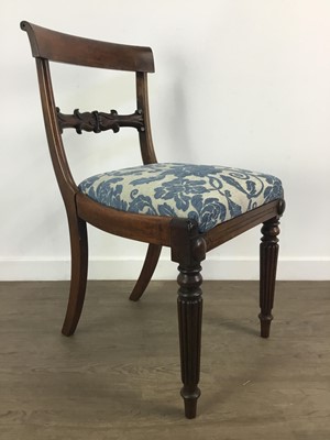 Lot 369 - SET OF FOUR ROSEWOOD REGENCY DINING CHAIRS