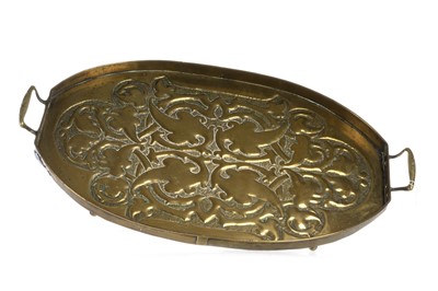 Lot 530 - ARTS & CRAFTS BRASS TRAY