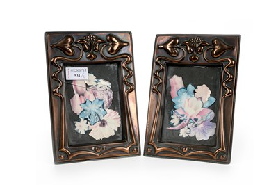 Lot 531 - PAIR OF ARTS & CRAFTS COPPER PHOTOGRAPH FRAMES