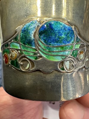 Lot 532 - LIBERTY, 'CYMRIC' SILVER AND ENAMEL NAPKIN RING