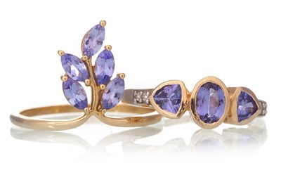 Lot 648 - TWO TANZANITE RINGS