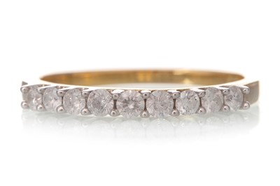 Lot 680 - DIAMOND HALF ETERNITY RING