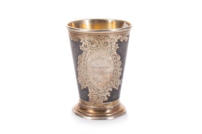 Lot 1121 - RUSSIAN IMPERIAL SILVER GILT AND NIELLO BEAKER