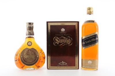 Lot 56 - JOHNNIE WALKER EXTRA SPECIAL BLACK LABEL 1L AND SWING 75CL