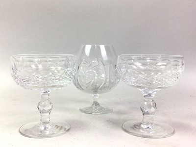 Lot 457 - SET OF SIX WATERFORD CRYSTAL CHAMPAGNE COUPES