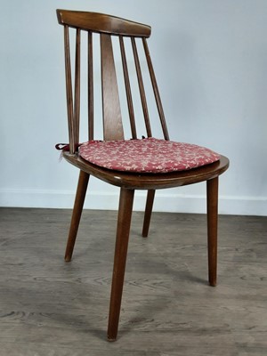 Lot 404 - SET OF FOUR ERCOL STYLE KITCHEN CHAIRS