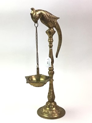 Lot 430 - BRASS INDIAN PRAYER LAMP