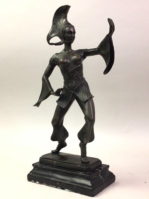 Lot 418 - ART DECO STYLE BRONZE FIGURE OF A LADY DANCING