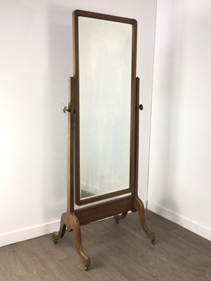 Lot 105 - MAHOGANY CHEVAL MIRROR