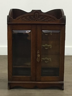 Lot 110 - VICTORIAN OAK SMOKER’S CABINET